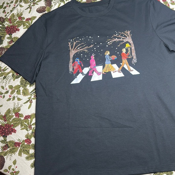 Other - Beatles ( abbie road) x A Christmas Story iron on graphic tee Black size XL